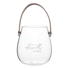 Vaso in vetro in stile retrò per composizioni floreali in casa e per matrimoni.
