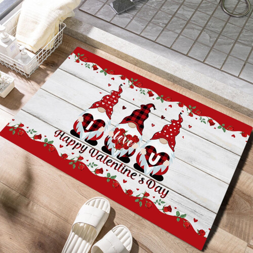 Fußmatte zum Valentinstag, Polyester, 40 x 60 cm