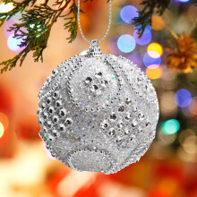 Kerstbalornamenten van onbreekbaar glitterschuim, 3,15 inch (8 cm)