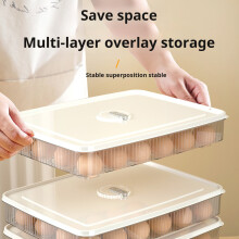 Boîte de rangement empilable pour œufs, transparente, capacité de 32 œufs