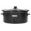 6 liters oval slowcooker med 3 indstillinger, sort rustfrit stål 1