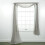 Lenço transparente cinza prateado para cortina, modelo bandô, 94 x 550 cm (37 x 216 polegadas). 1