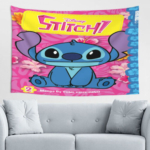 Stitch-seinävaate, kodinsisustus, 60x40 tuumaa