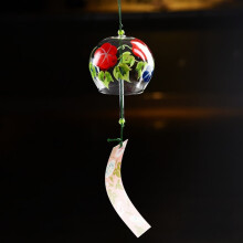 Sino de vento de vidro pintado para decoração de porta (1 peça)