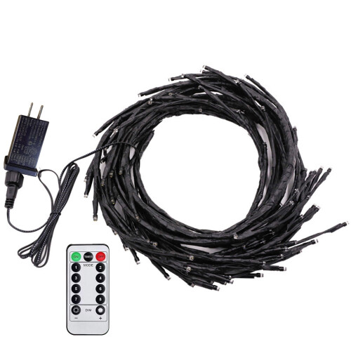 Luci decorative a forma di vite Poaug con telecomando, 18 rami, 144 LED
