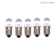 5 Stück E10 LED-Blinkerlampen DC 3V–4,5V Weiß