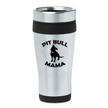 Isolierter Edelstahl-Reisebecher (473 ml) – Pitbull-Mama