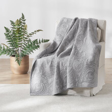 Levtex Home Perla quiltet tæppe 50x60 cm grå paisley bomuld