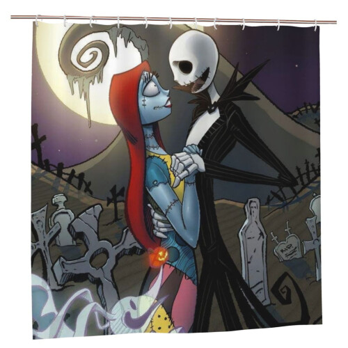 Duschvorhang „Nightmare Before Christmas“, 183 x 183 cm, Polyester
