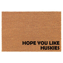 Fußmatte aus Kokosfaser mit Husky-Motiv, 61 x 41 cm