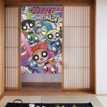Sada závěsů na dveře Powerpuff Girls – 86x147 cm, 2 ks