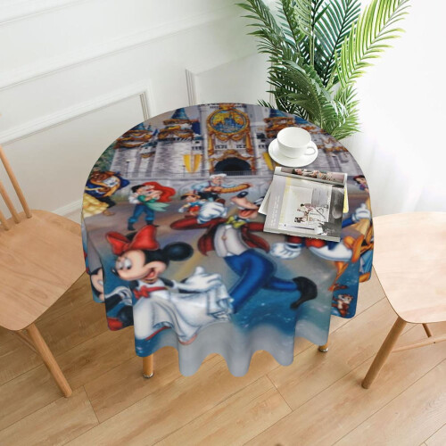 Polyester Round Tablecloth 60 in – Waterproof,