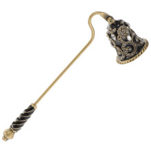 Éteignoir à bougie en métal avec strass et fleur, 17,5 cm
