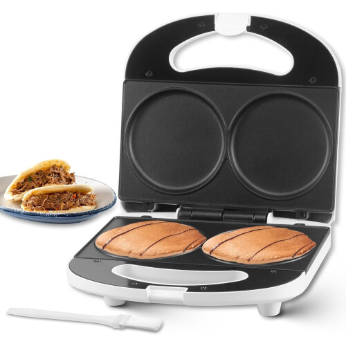 Crêpière double mini, plaque électrique 10 cm