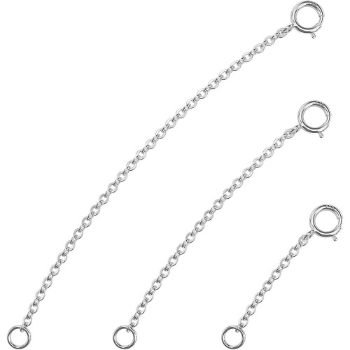 925 Sterling Silver Necklace Extender 2/3/4 inch