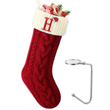 Ayieyill Letter Christmas Stocking, 20 Inch, Red