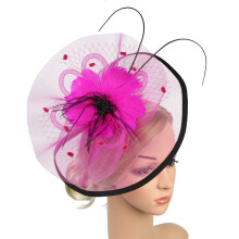 Women's Fascinator Hat with Feather Hair Clip
