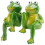 Resin Sitting Frog Statue Garden Decor2pcs 1