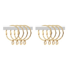 60 Pack Gold Metal Curtain Rings, 38mm, Open-Close Design