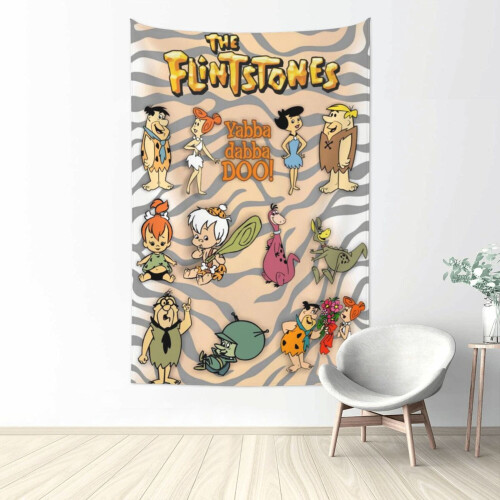 Wandteppich mit Flintstones-Motiv (1 Stück)
