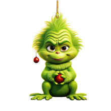 Grinch Ornament Christmas Tree Decor 8cm Black