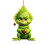 Grinch Ornament Christmas Tree Decor 8cm Black 1