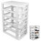 Storage Cabinet with Clear Drawers 5-Drawer White 1