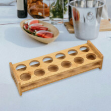 Wooden tray stand for drink cups storage 12-hole