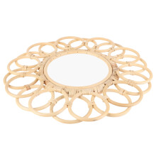Rattan Wall Mirror Nordic Style 40x40cm