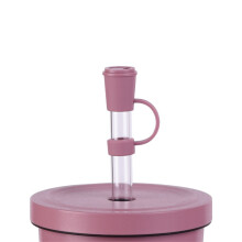 Silicone Straw Plug Milk Tea Shape 6 pcs