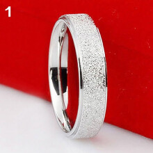 Stainless Steel Matte Wedding Band Ring for Men and Women