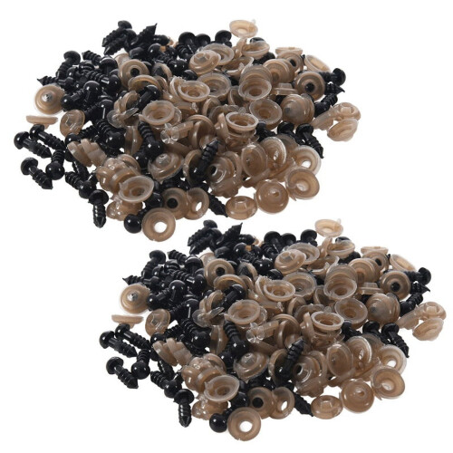 Black Plastic Eye Washers 6mm 200 pcs