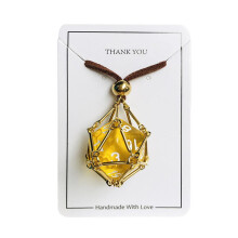 Collana porta pietre di cristallo con cordino regolabile