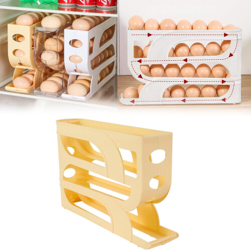 Egg Holder for Fridge 4-Tier Holds 30 Eggs