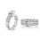 18k White Gold Micropave Interlock Ring Set with Cubic 1
