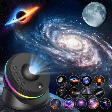 Proyector de cielo estrellado 4K HD Planetario 13 discos Rotación 360 Luz nocturna Proyección