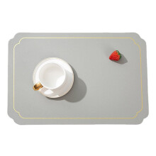 Rectangular lace leather placemat waterproof non-slip 4 pcs