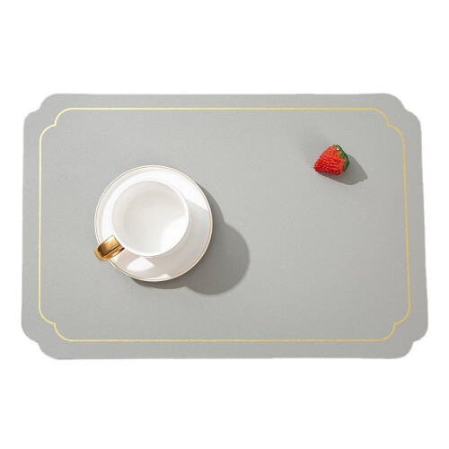 Rectangular lace leather placemat waterproof non-slip 4 pcs