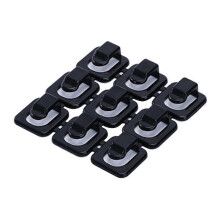 18pcs Black Self-Adhesive Cable Clips Desktop Cord Organizer Cable Management Drop Holder