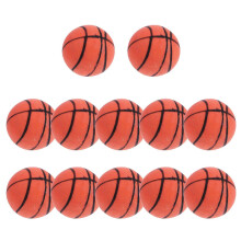 12 PCS Elastic Rubber Small Basketball Bounce Balls for Handmade Doll DIY Sports Toys