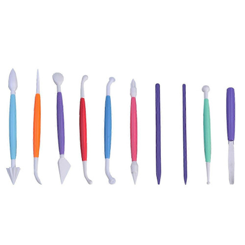 10 Pcs Plastic Clay Modeling Tools for Ceramics, Pottery, Plastilina Sculpting