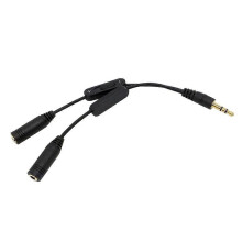 Headphone Microphone Splitter 3.5mm Audio Jack Splitter for Headphones Mic