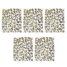 5 Sheets Leopard Print Fake Tattoos, Leopard Pattern Face Body Tattoos for Adults