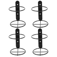 4Pcs Wall Mounted Metal Wine Rack Single Bottle Holder Beer Bottle Display Stand