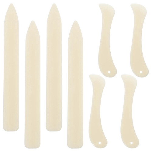 8 Pcs Plastic Bone Folder Paper Creaser Tool for Paper Crafts Bookbinding