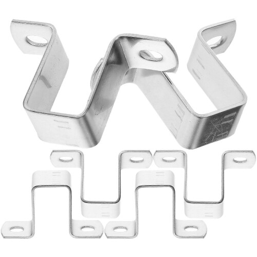 6 Pcs U-Type Pipe Strap Clips Square Tubing Clamps Pipe Bracket U Brackets