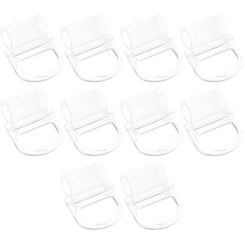 10 Pcs Transparent Roller Window Shade Pull Handles, Fit for 20mm Rods