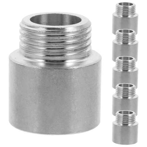 6pcs 1/2 Thread Stainless Steel Reducer Coupling Extension Pipe Fitting Adapter
