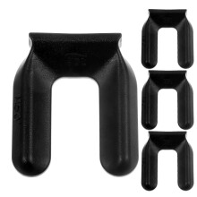 4 Pcs Chair Caster Stoppers Clamping Slot Wheel Fixators Plastic Floor Protectors for Furniture Feet