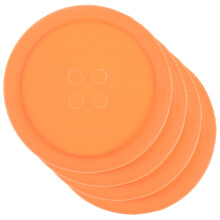 Silicone Coasters Round Button Shape 4 Pcs